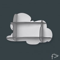 Grey Cirrus Cloud Shelf iBride