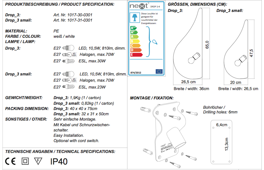 Drop 3 Technical Specs